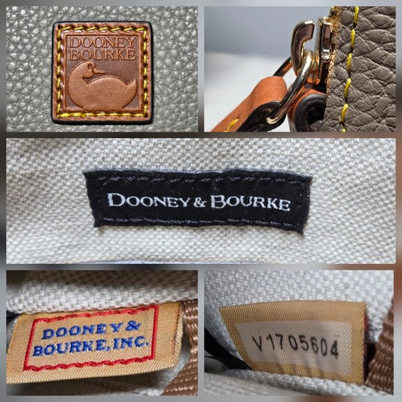 Dooney & Bourke Pebbled Leather Backpack-Taupe-Excellent Condition - Picture 9 of 11